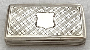 Early Victorian Silver Snuff Box. Birmingham 1838 Francis Clark. 0.7 troy ounces.