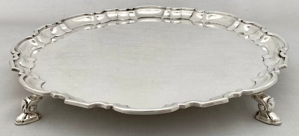 Silver Plated Pie Crust Rim Salver by Mappin & Webb. – Bassetlaw Silver ...