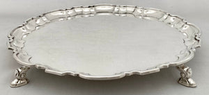 Silver Plated Pie Crust Rim Salver by Mappin & Webb.