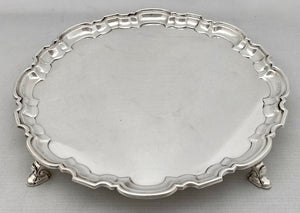 Silver Plated Pie Crust Rim Salver by Mappin & Webb.