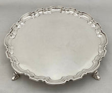 Silver Plated Pie Crust Rim Salver by Mappin & Webb.