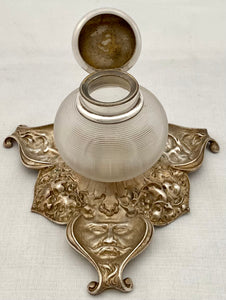 Victorian Silver Plated Inkstand. Elkington 1857 for The Art Manufacturers Association.