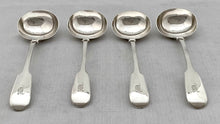 Early Victorian Set of Four Silver Sauce Ladles. London 1839 William Eaton. 8.9 troy ounces.