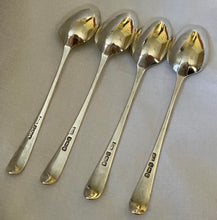 Georgian, George III, Four Silver Serving Spoons. London 1783 Thomas Wallis I. 8 troy ounces.