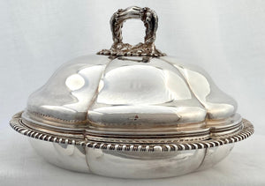 Georgian, George IV,  Silver Circular Entree Dish. London 1830 Jospeh Angell I & John Angell I. 44 troy ounces.