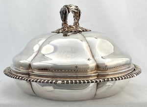 Georgian, George IV,  Silver Circular Entree Dish. London 1830 Jospeh Angell I & John Angell I. 44 troy ounces.