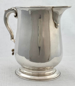 Georgian, George III, Silver Jug. London 1780 Charles Wright. 9 troy ounces