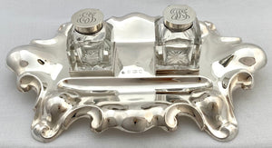 Edwardian Silver Inkstand Birmingham 1905 Asprey & Company. 8.9 troy ounces.