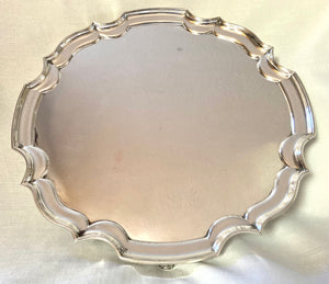Silver Plated Salver with Pie Crust Rim. James Dixon & Sons, Sheffield, circa 1910 - 1920.