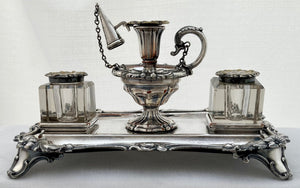 William IV Sheffield Plated Inkstand. H. Wilkinson & Co. of Sheffield, circa 1835.