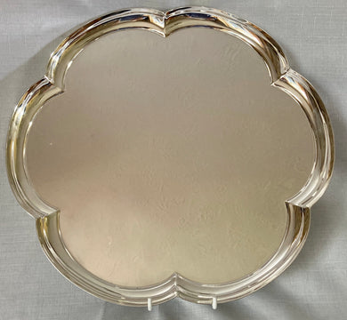 Asprey Hexafoil Silver Salver. London 1960. 29.6 troy ounces