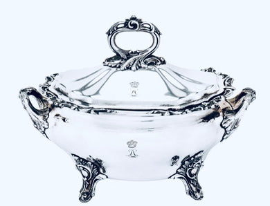 Victorian Silver Plated Sauce Tureen. Crest for Lord Lytton, Viceroy of India.